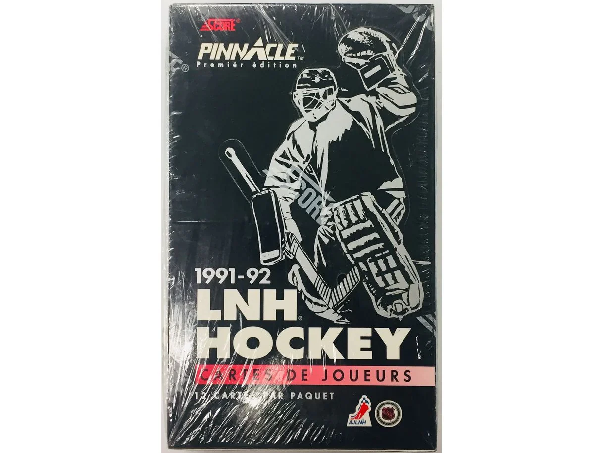 1991-92 Score Low Number Pinnacle Premier Edition Hockey Hobby Box (French Edition)