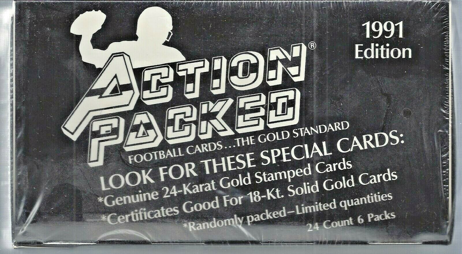 1991 Edition Action Packed Football Trading Cards Box