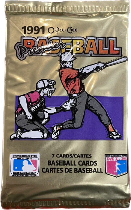 1991 O-Pee-Chee Premier Baseball Hobby Pack (Lot of 18 Packs)