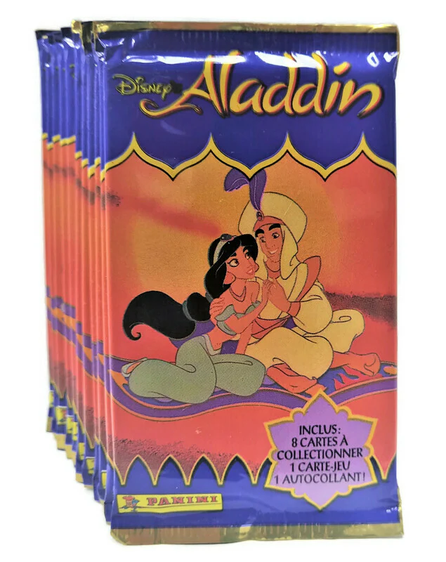1993 Aladdin Disney Panini Trading Card Pack French Edition (12 Packs a Lot)