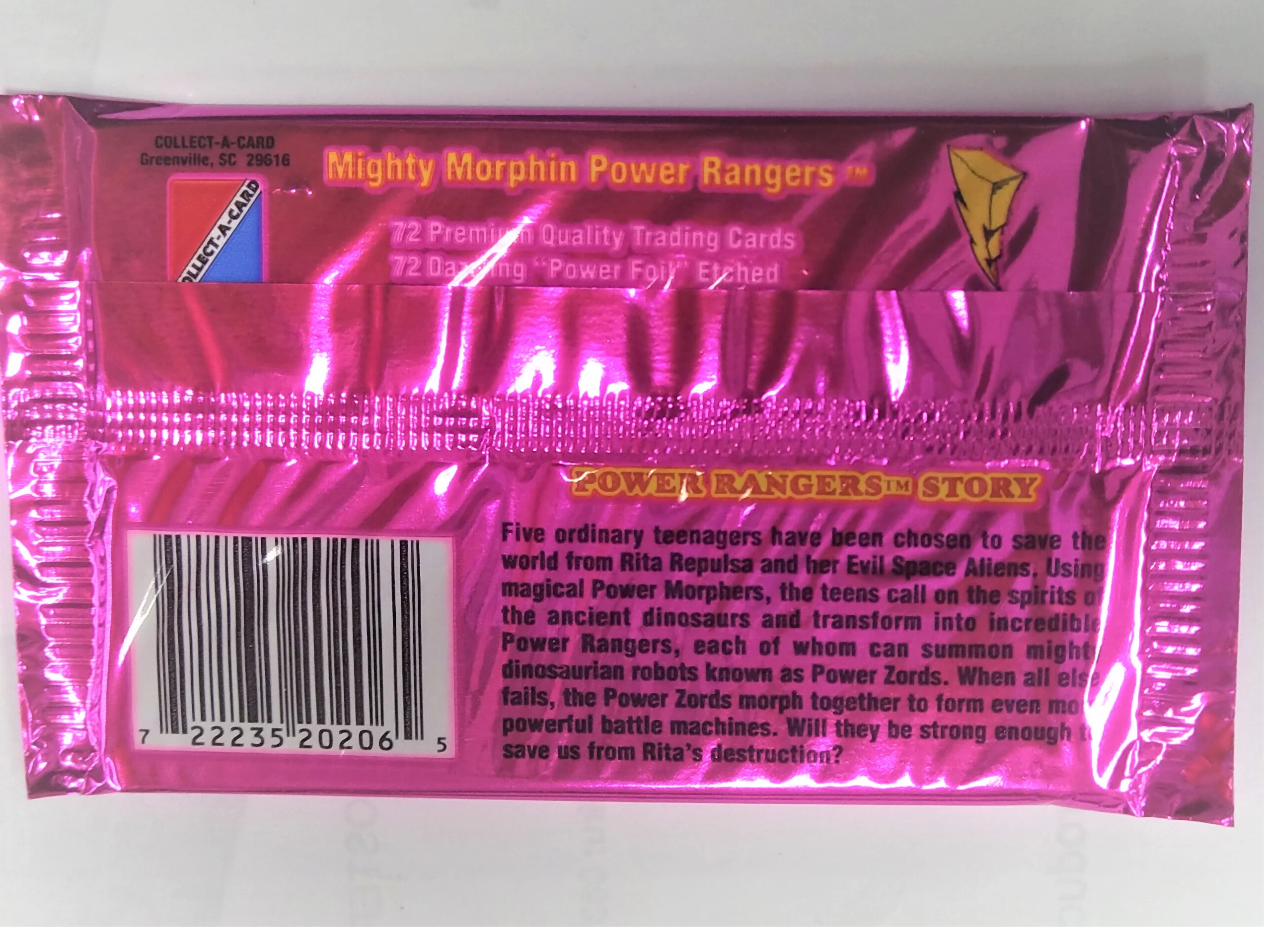1994 Power Rangers  Mighty Morphin Series 2 Retail Pack (Lot of 12 Packs) - Image 2