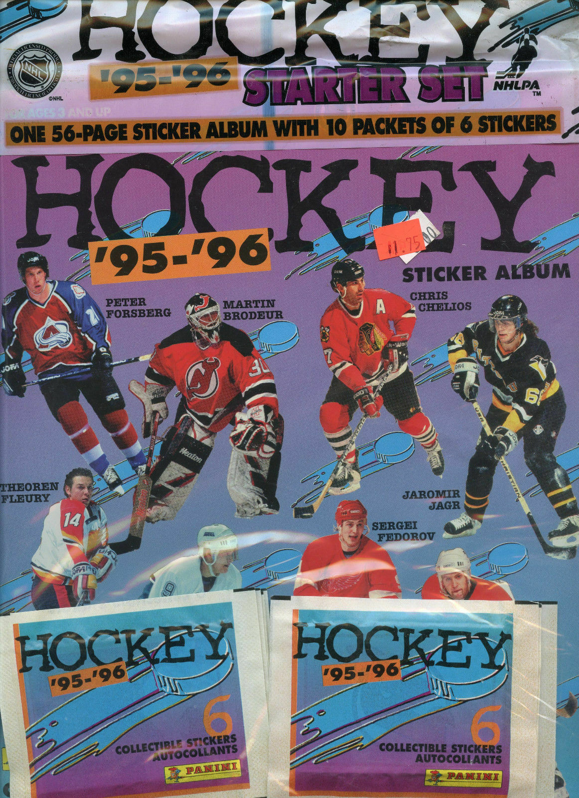 1995-96 Panini Hockey Sticker Starter Set Album