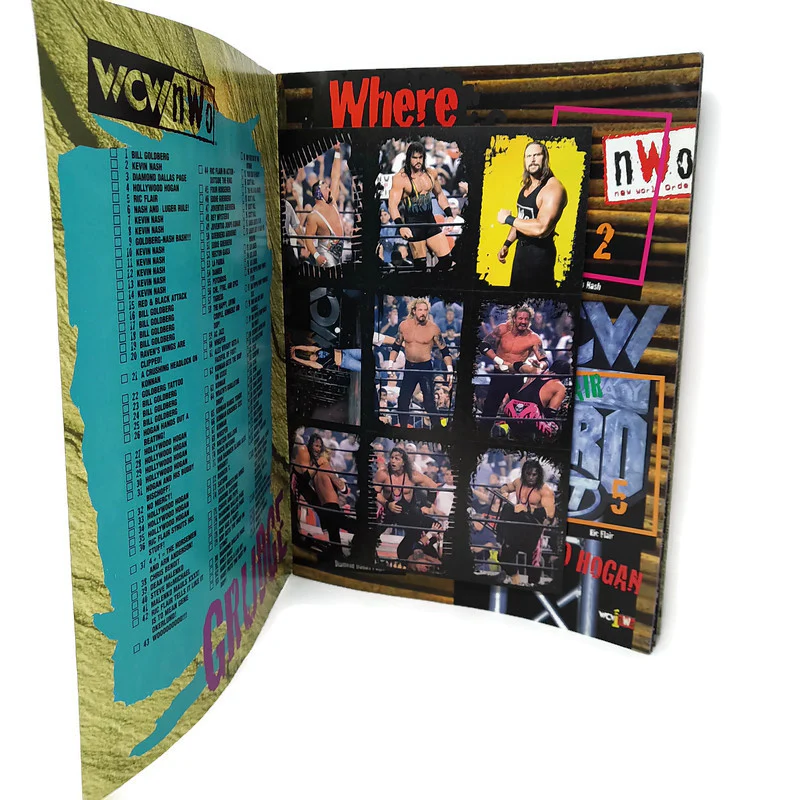 1998 Vintage Panini WCW/nWo Superstars Photocard Album & WCW/NWO WRESTLING STICKER Album - Image 4