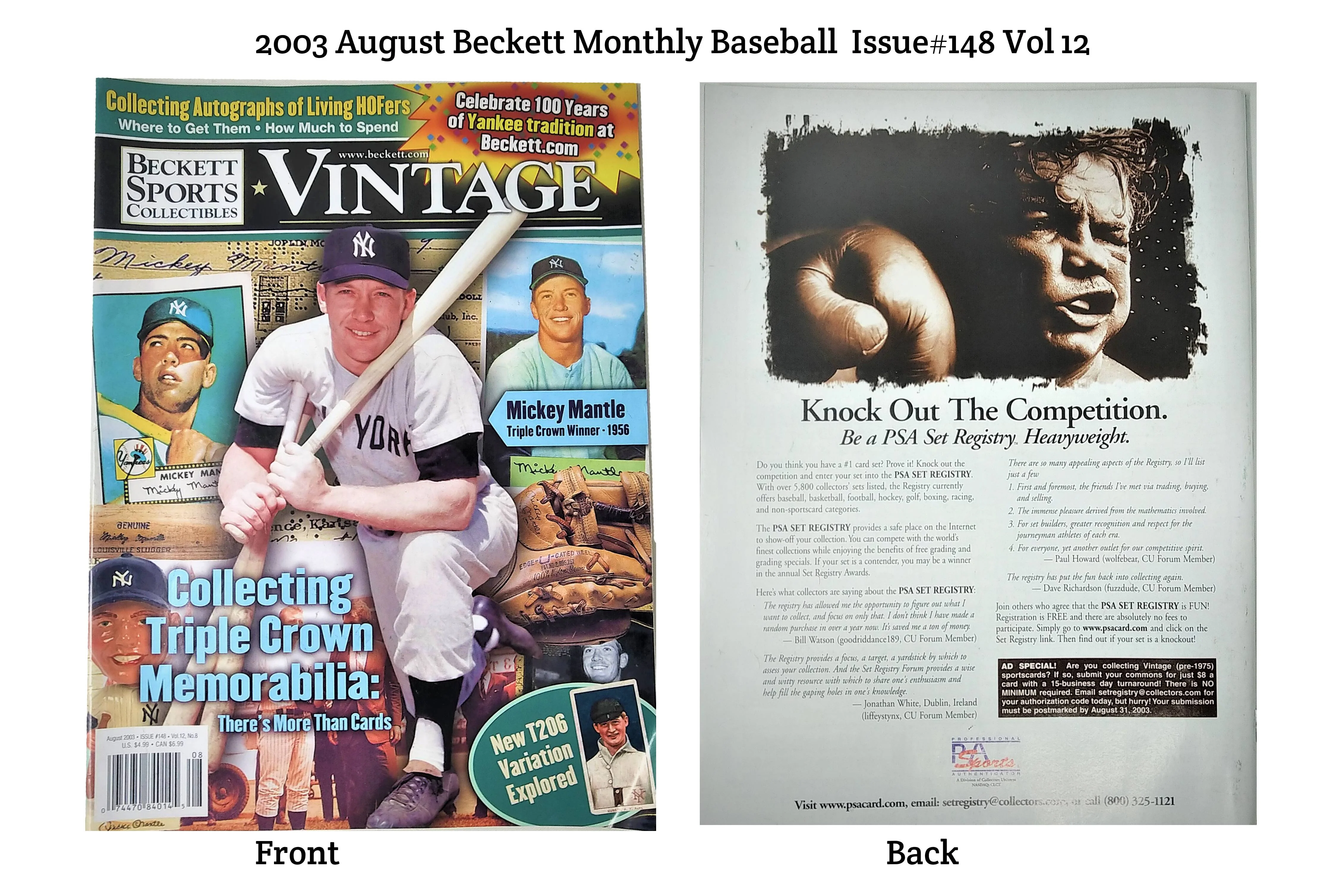 2003 July & August Beckett Monthly Baseball Vol 12 - Issue#147 & #148 - Image 2