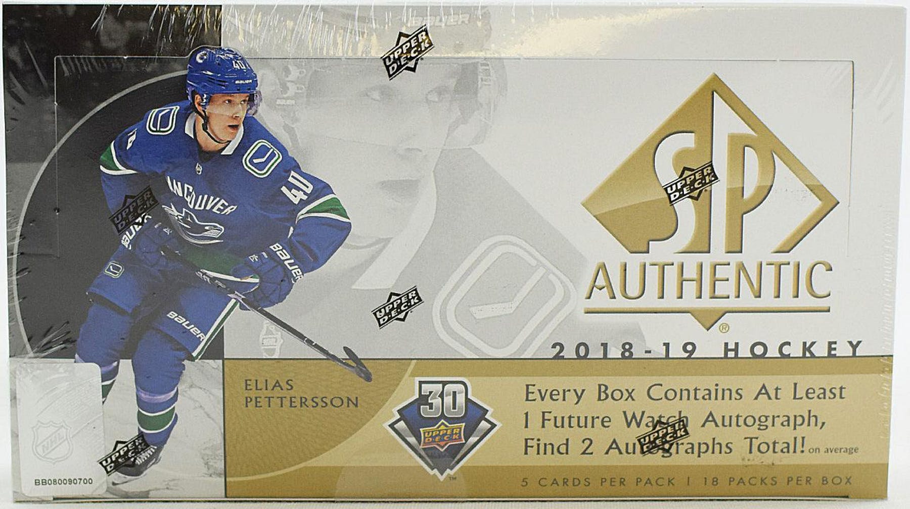 2018-19 Upper Deck SP Authentic Hockey Hobby Case (Boxes of 8)