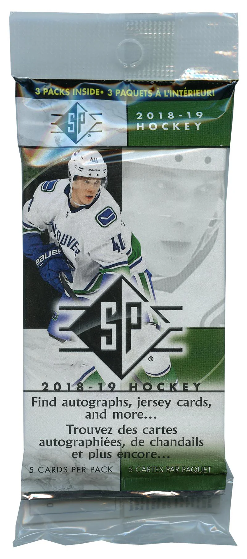 2018-19 Upper Deck SP Hockey Hanger Pack (5 Hanger Packs a Lot)
