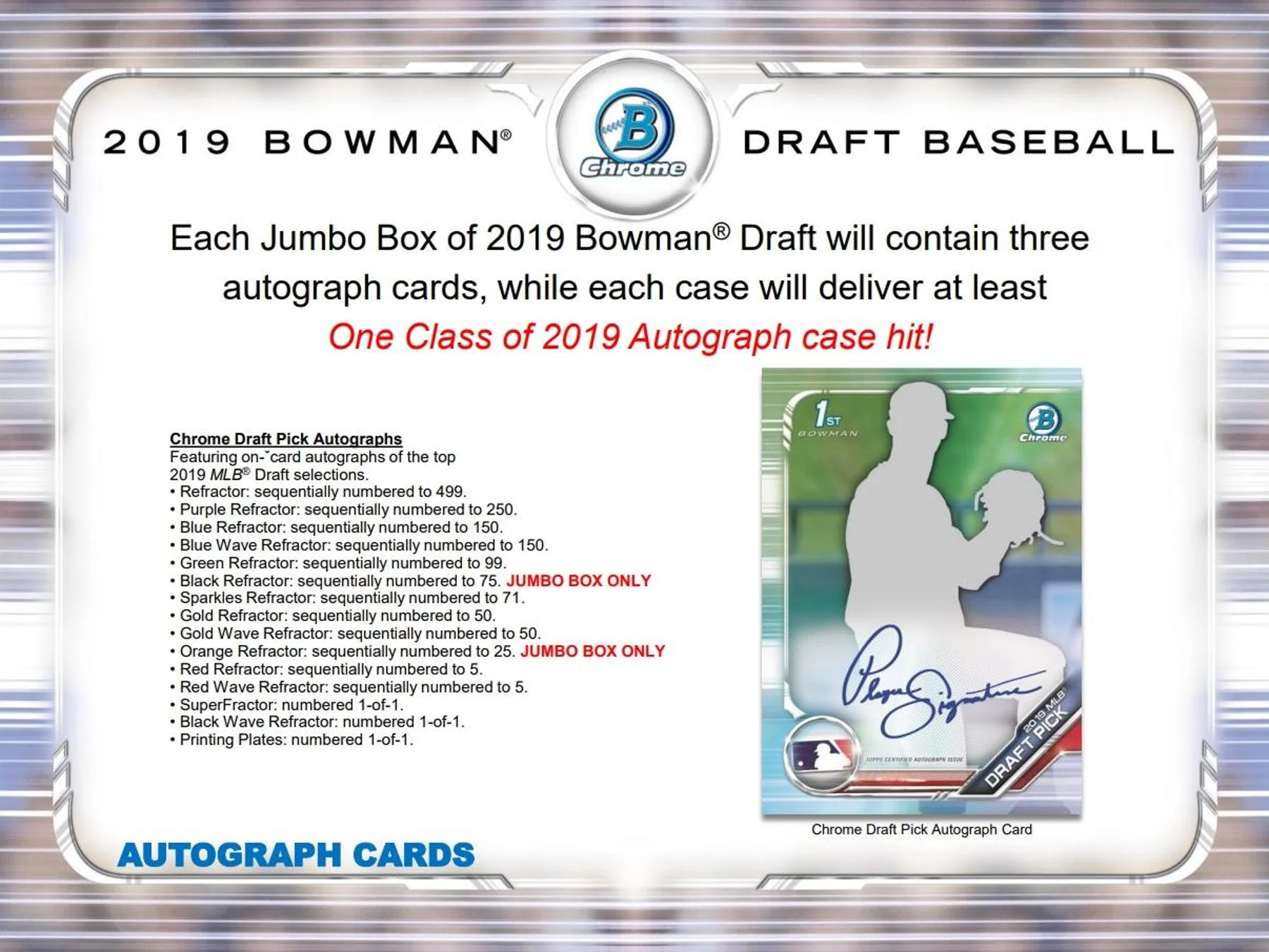 2019 Bowman Draft Baseball Hobby Jumbo Box - Image 6