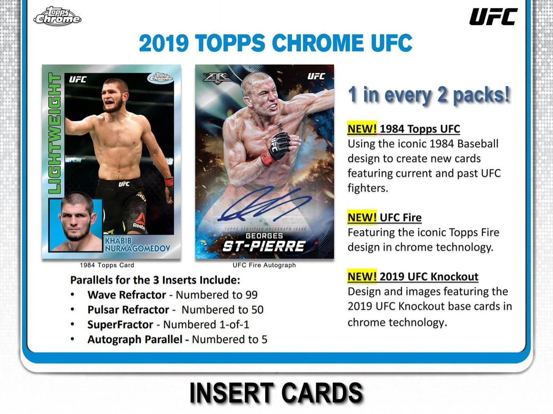 2019 Topps Chrome UFC Hobby Box - Image 3