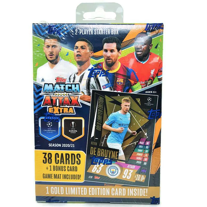 2020-21 Topps Match Attax Extra UEFA Champions & Europa League Soccer Starter Hanger Box