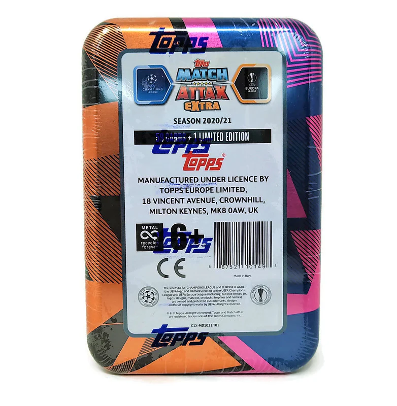 2020-21 Topps Match Attax Extra UEFA Champions & Europa League Soccer Tin - Image 3