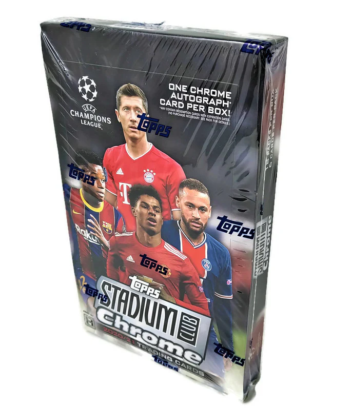 2020-21 Topps UEFA Stadium Club Chrome Soccer Hobby Box - Image 2