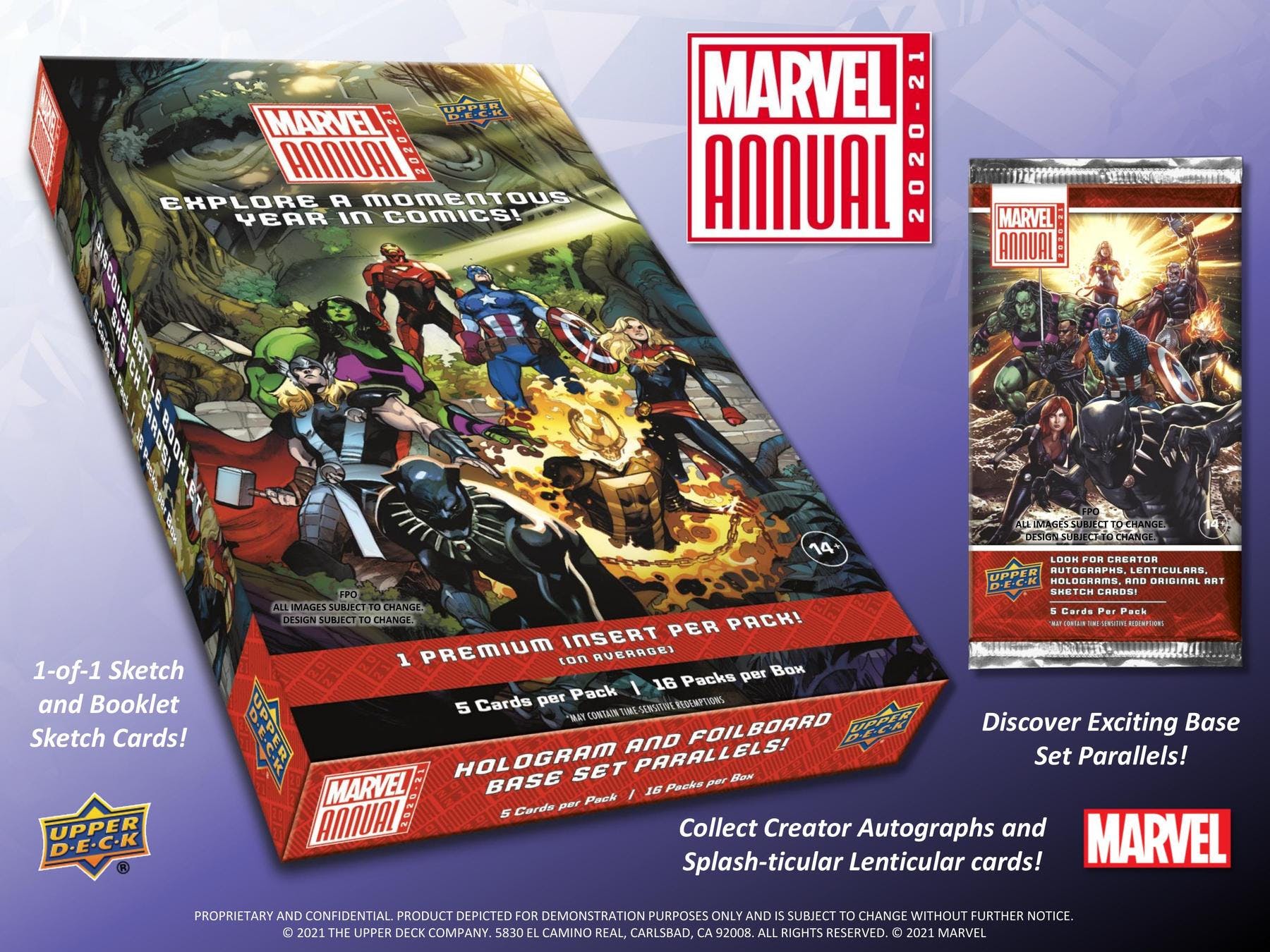 2020-21 Upper Deck Marvel Annual Hobby Box - Image 4
