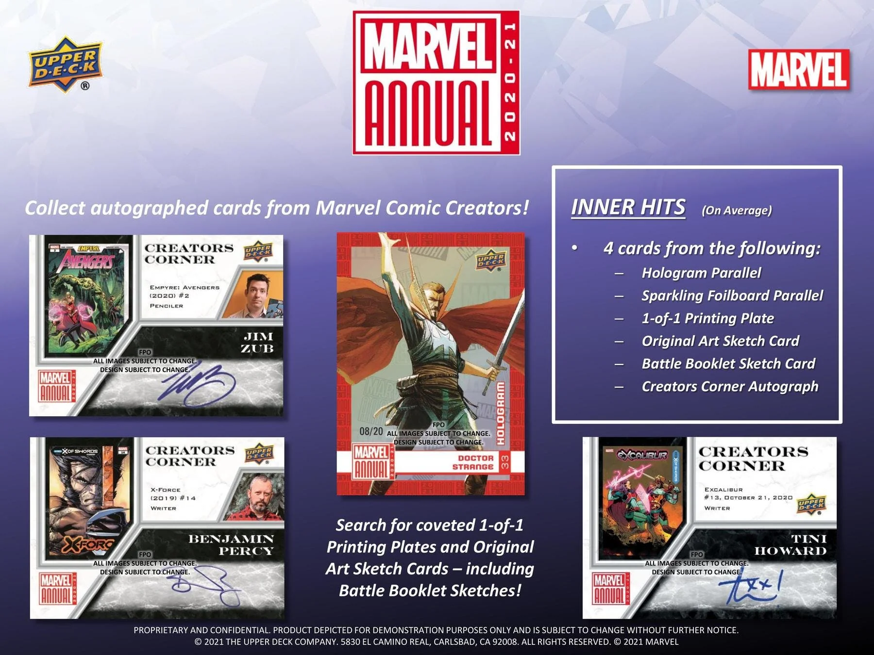 2020-21 Upper Deck Marvel Annual Hobby Box - Image 5