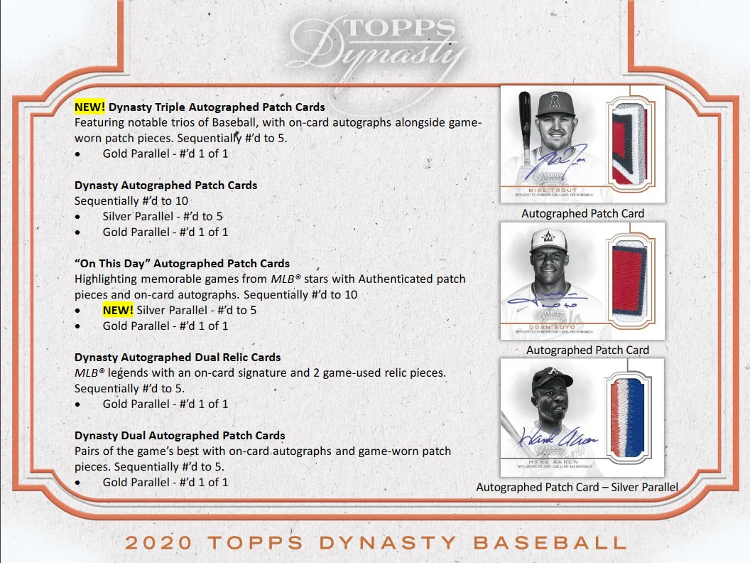 2020 Topps Dynasty Baseball Box - Image 3