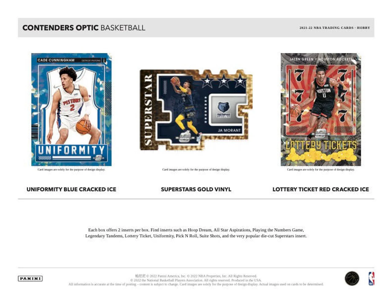 2021-22 Panini Contenders Optic Basketball Hobby Box - Image 8