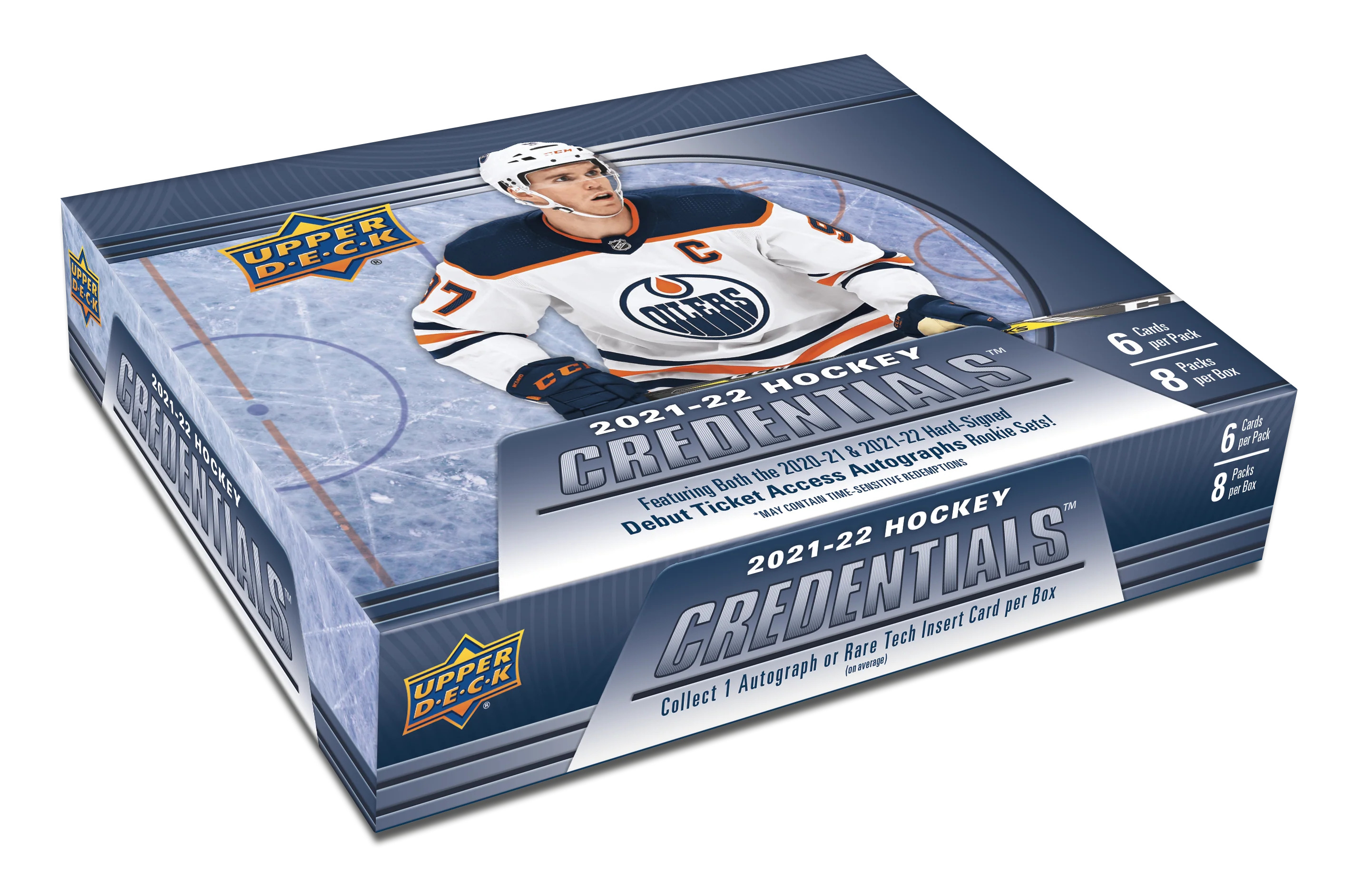 2021-22 Upper Deck Credentials Hockey Hobby Box Master Case (Case of 20 Boxes)