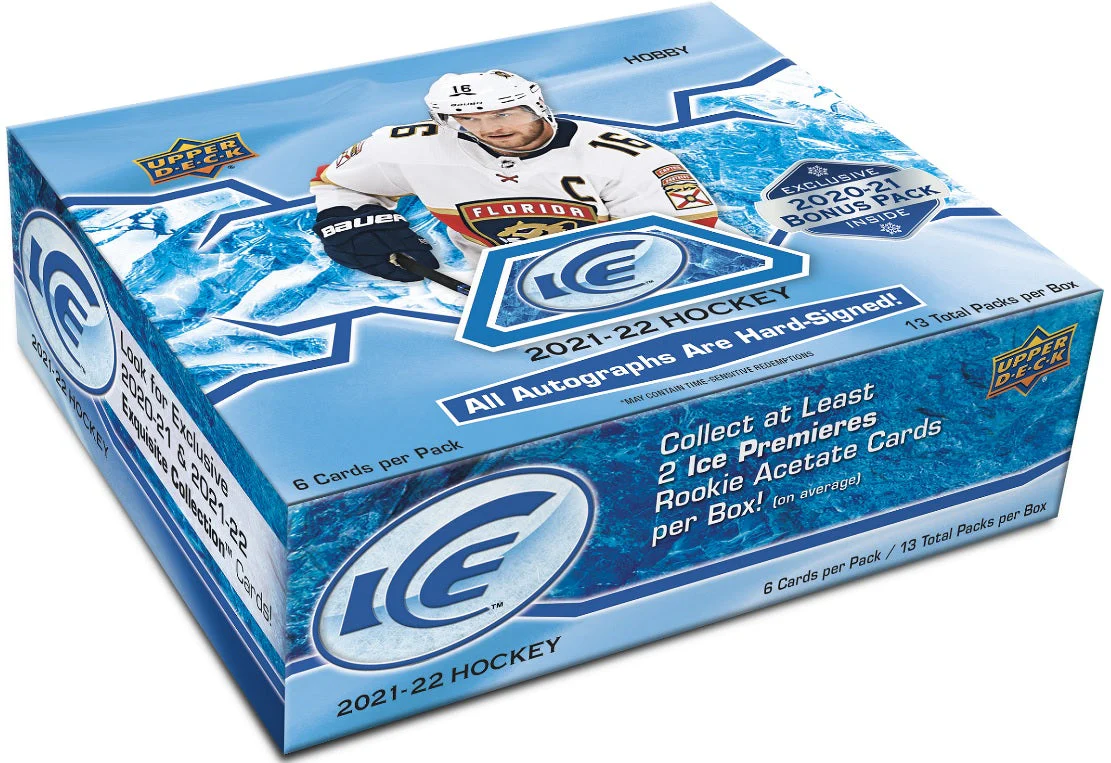 2021-22 Upper Deck Ice Hockey Hobby Box Master Case (Case of 24 Boxes)