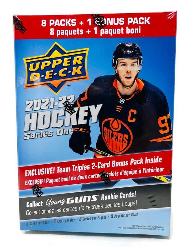 2021-22 Upper Deck Series 1 Hockey Mega Blaster Box (9 Packs per Box)