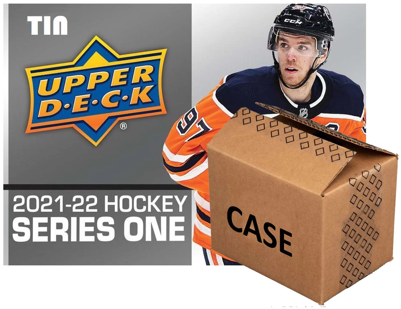 2021-22 Upper Deck Series 1 Hockey Tin Case (Case of 12 Tins)