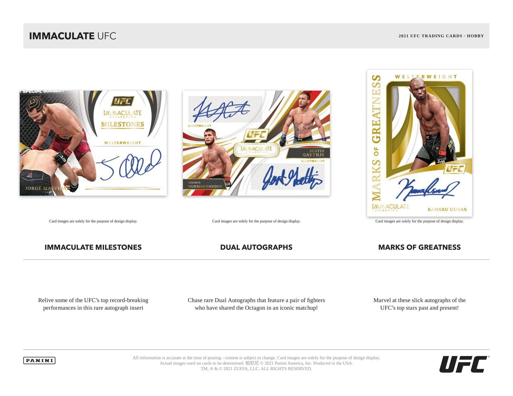 2021 Panini Immaculate UFC Hobby Box - Image 5