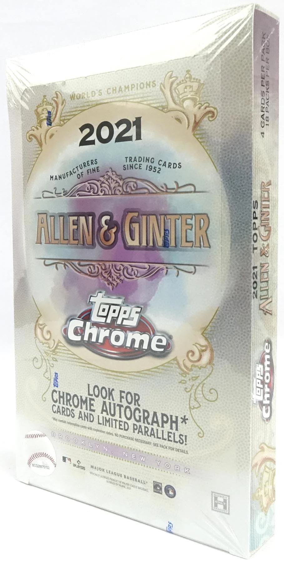 2021 Topps Allen & Ginter Chrome Baseball Hobby Box - Image 2