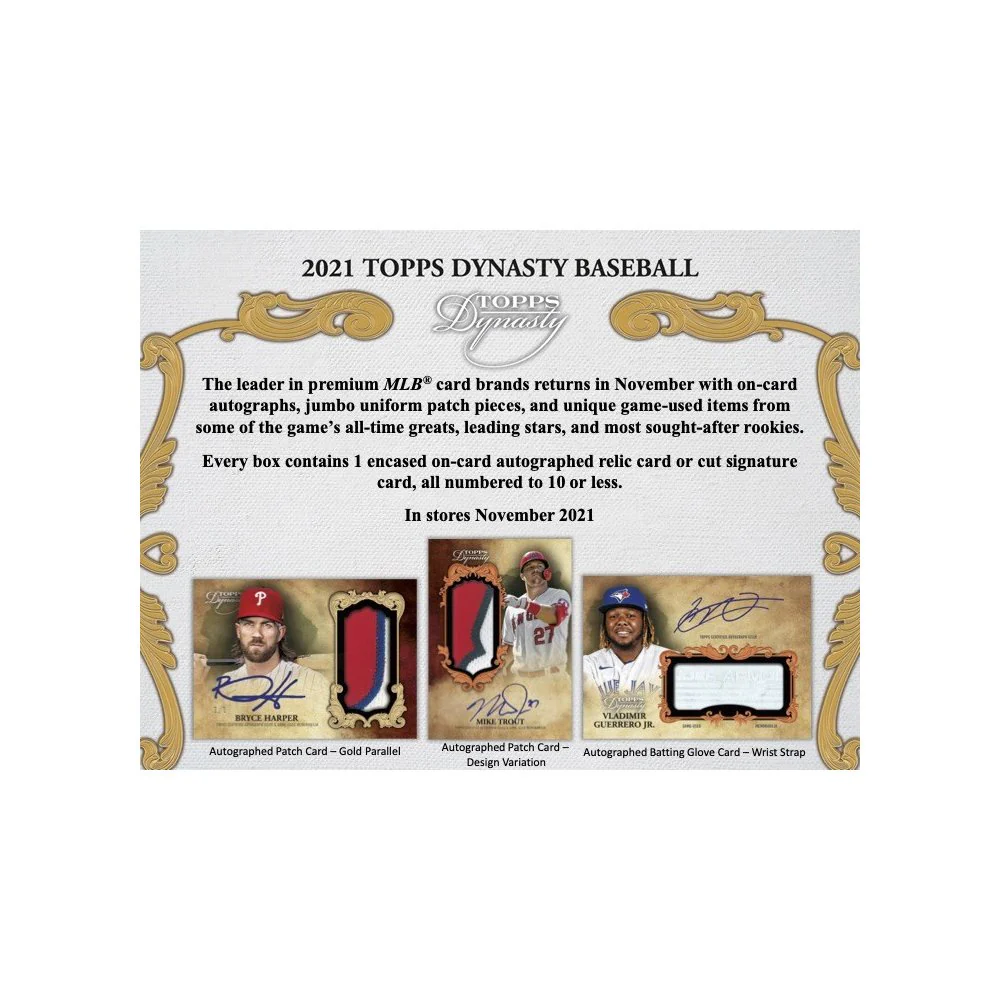 2021 Topps Dynasty Baseball Hobby Box