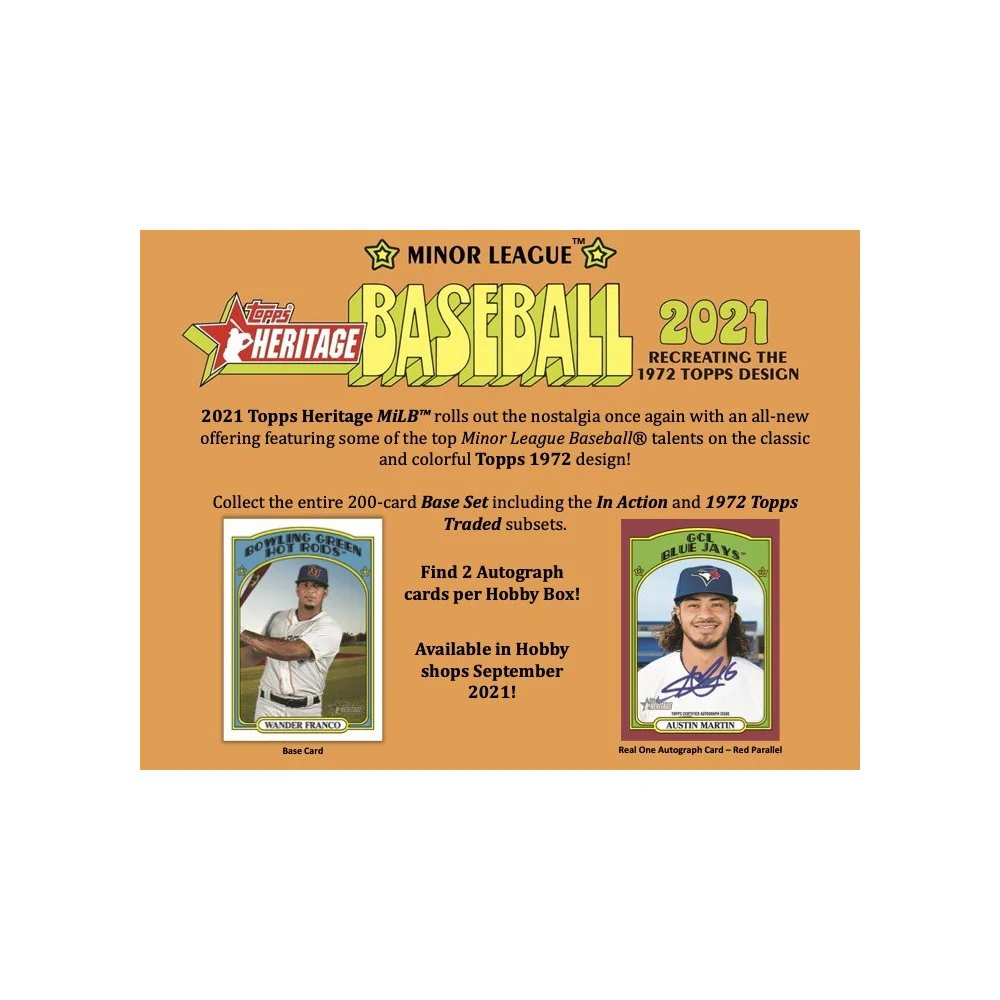 2021 Topps Heritage Minor League Baseball Hobby Box - Image 2