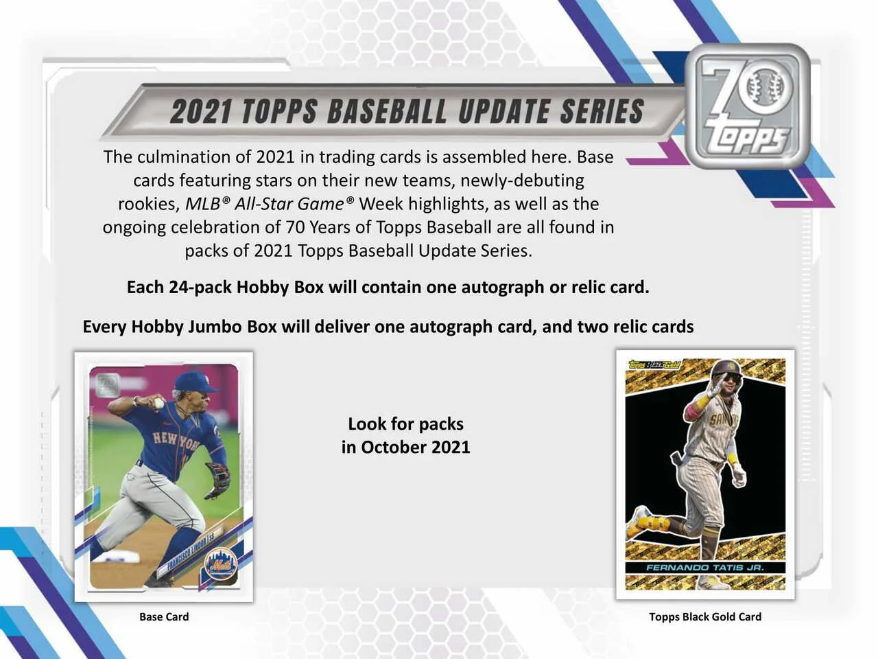 2021 Topps Update Series Baseball Hobby Box - Image 2
