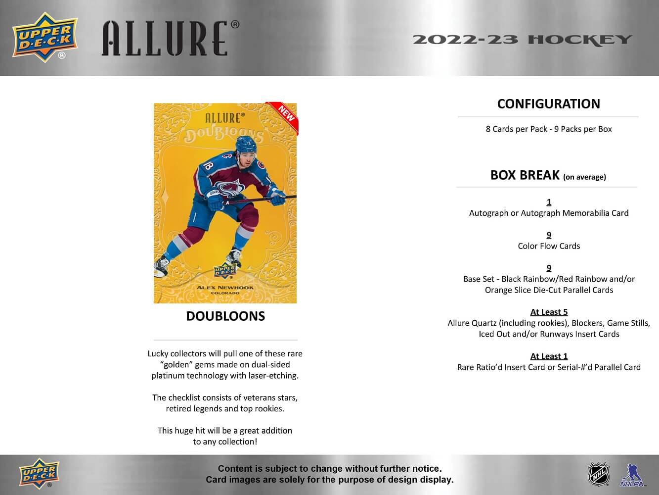 2022-23 Upper Deck Allure Hockey Hobby Box - Image 5