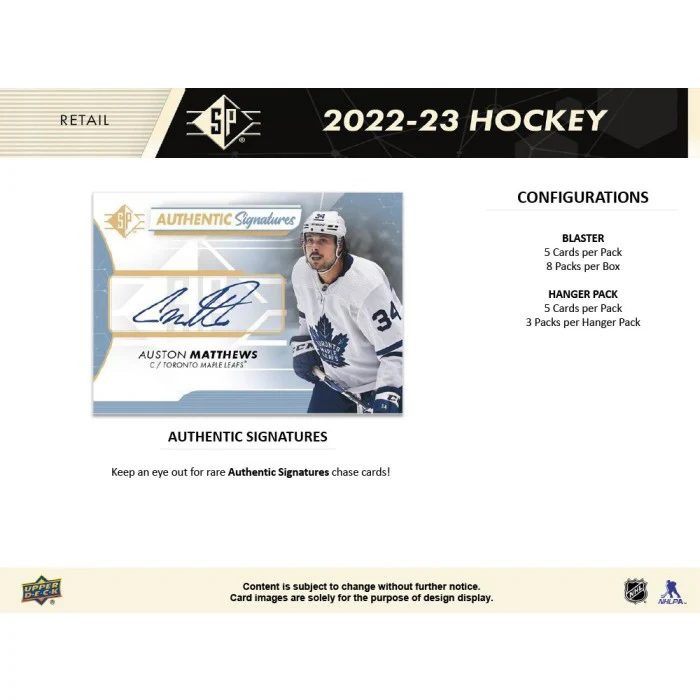2022-23 Upper Deck SP Hockey Blaster Box - Image 5