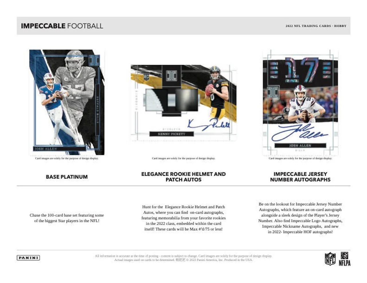 2022 Panini Impeccable Football Hobby Box - Image 3