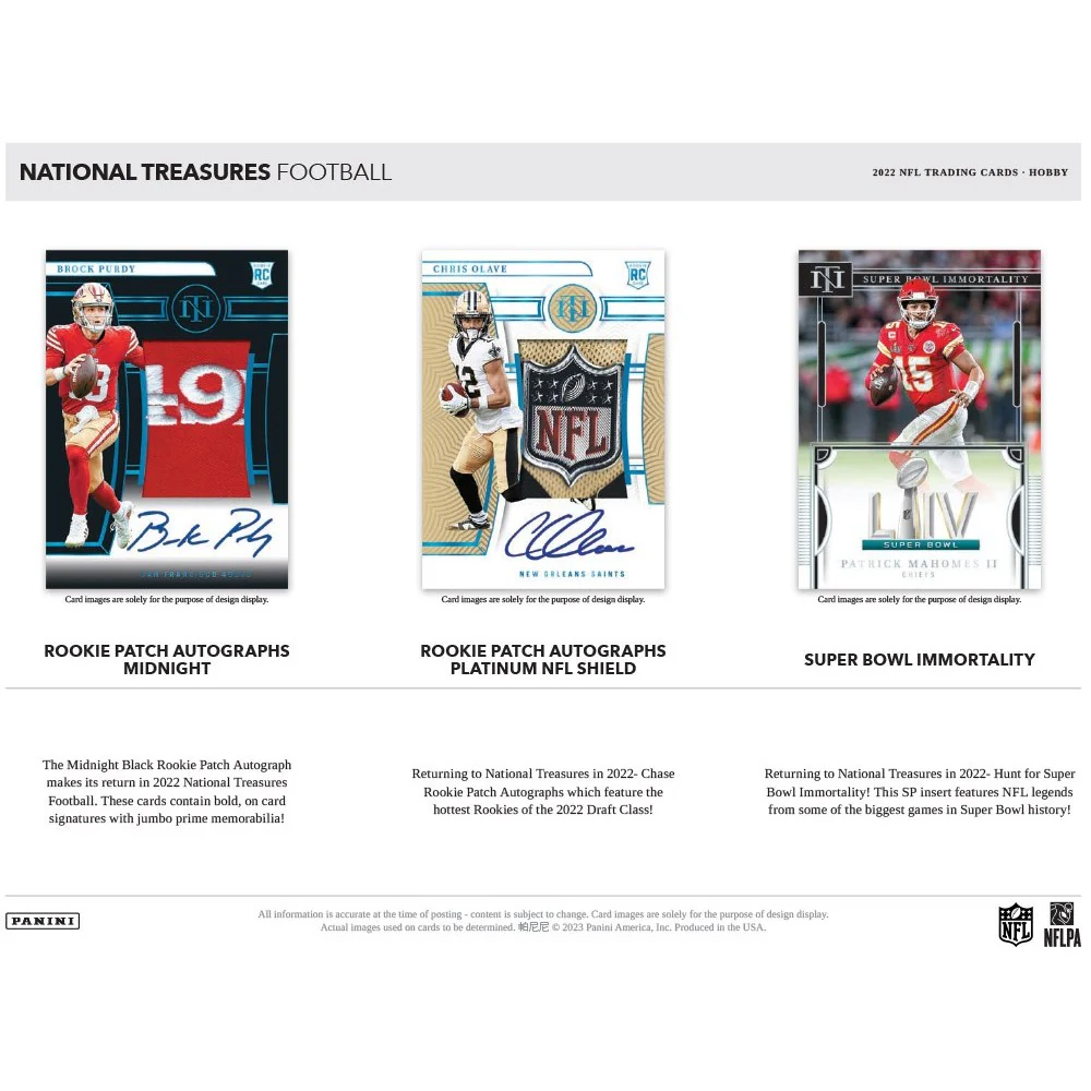 2022 Panini National Treasures Football Hobby Box - Image 5