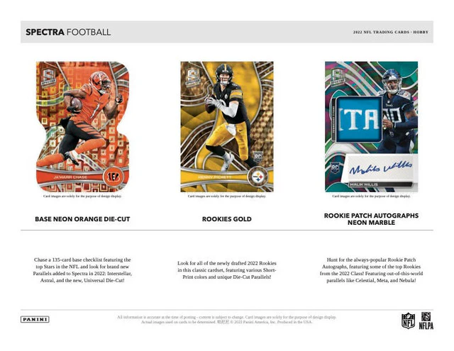 2022 Panini Spectra Football Hobby Box - Image 3