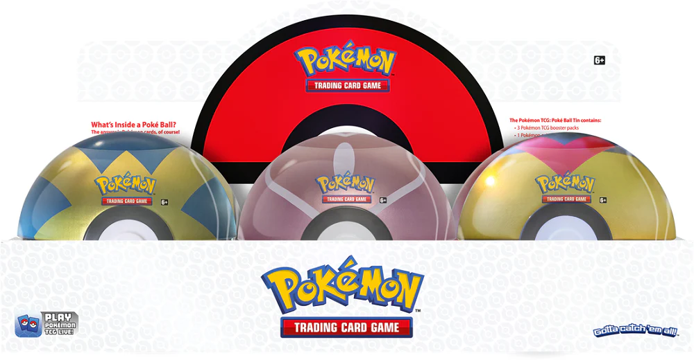 2022 Pokemon Poke Ball Tin Q2 Case (6 Poke Balls)