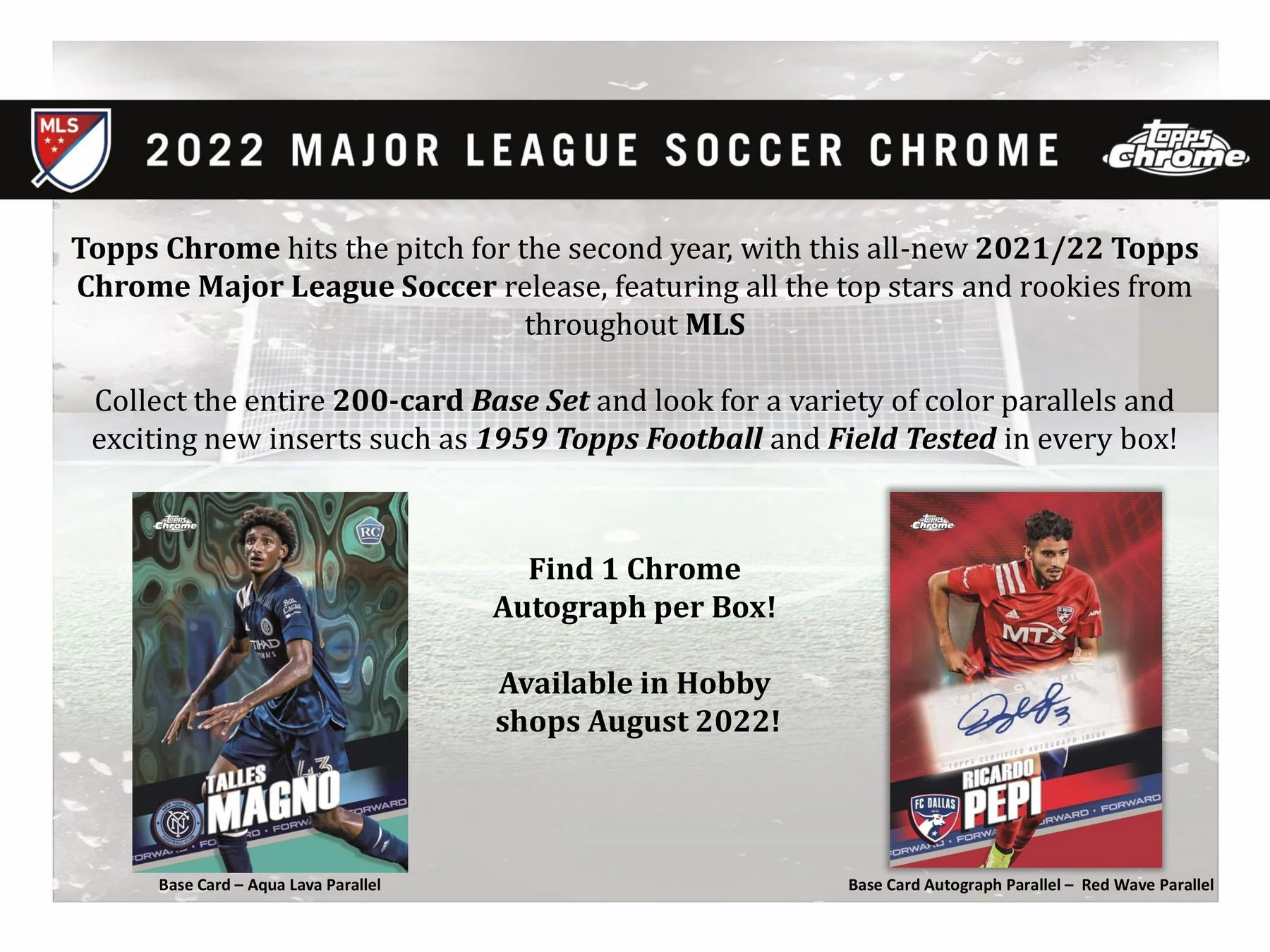 2022 Topps Chrome MLS Major League Soccer Hobby Box - Image 2