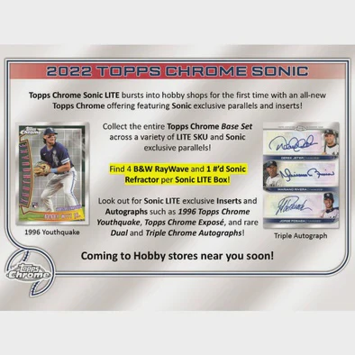 2022 Topps Chrome Sonic Baseball Hobby Lite Box - Image 2