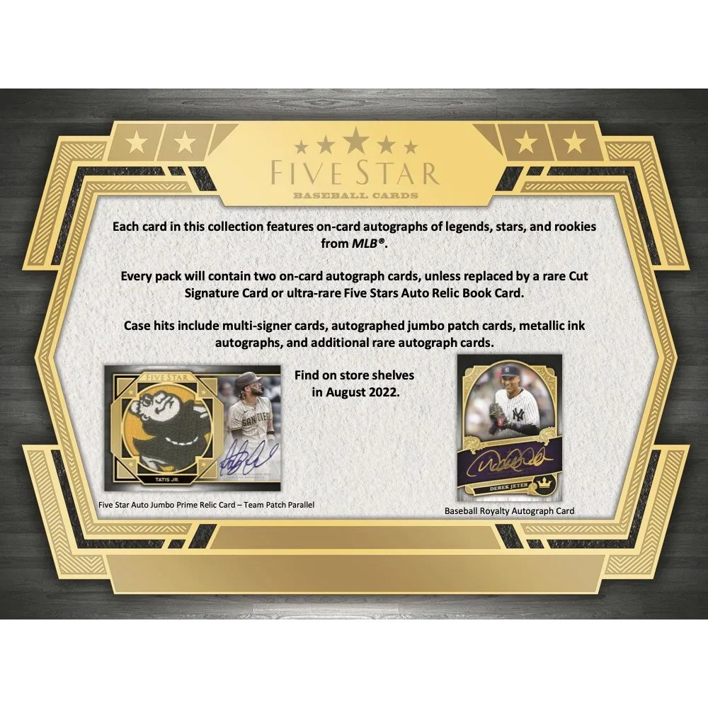2022 Topps Five Star Baseball Hobby Box - Image 2