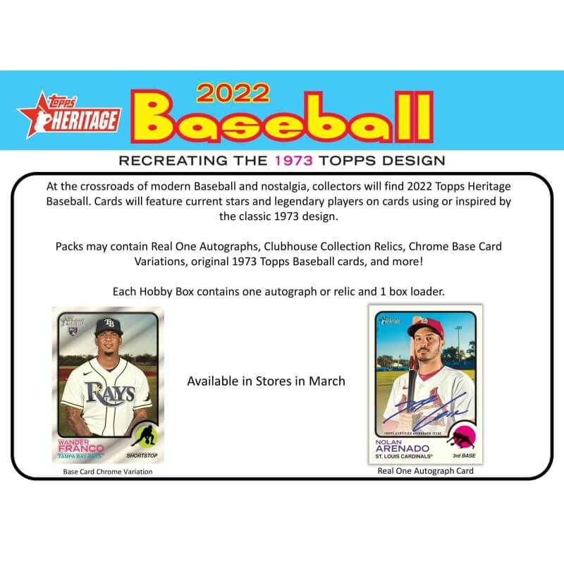 2022 Topps Heritage Baseball Hobby Box - Image 2