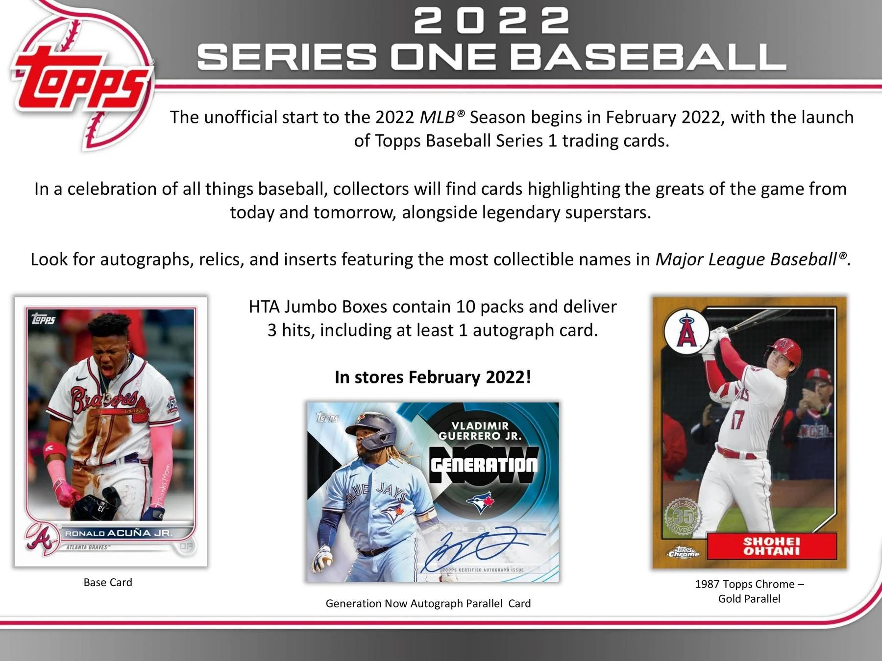 2022 Topps Series 1 Baseball Jumbo Box - Image 5