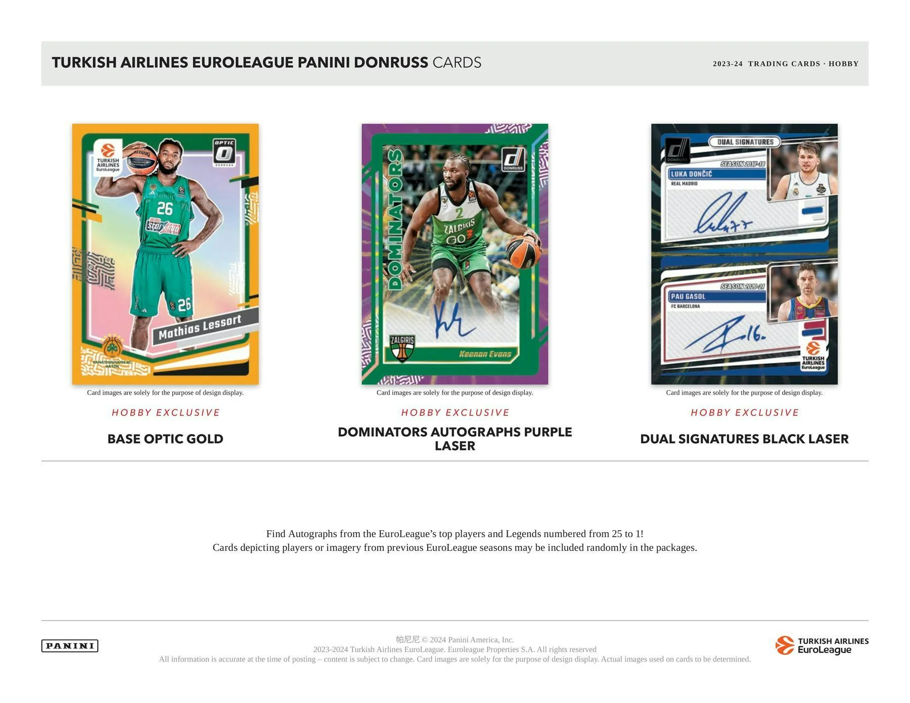 2023-24 Panini Donruss Turkish Airlines EuroLeague Basketball Hobby Box - Image 5