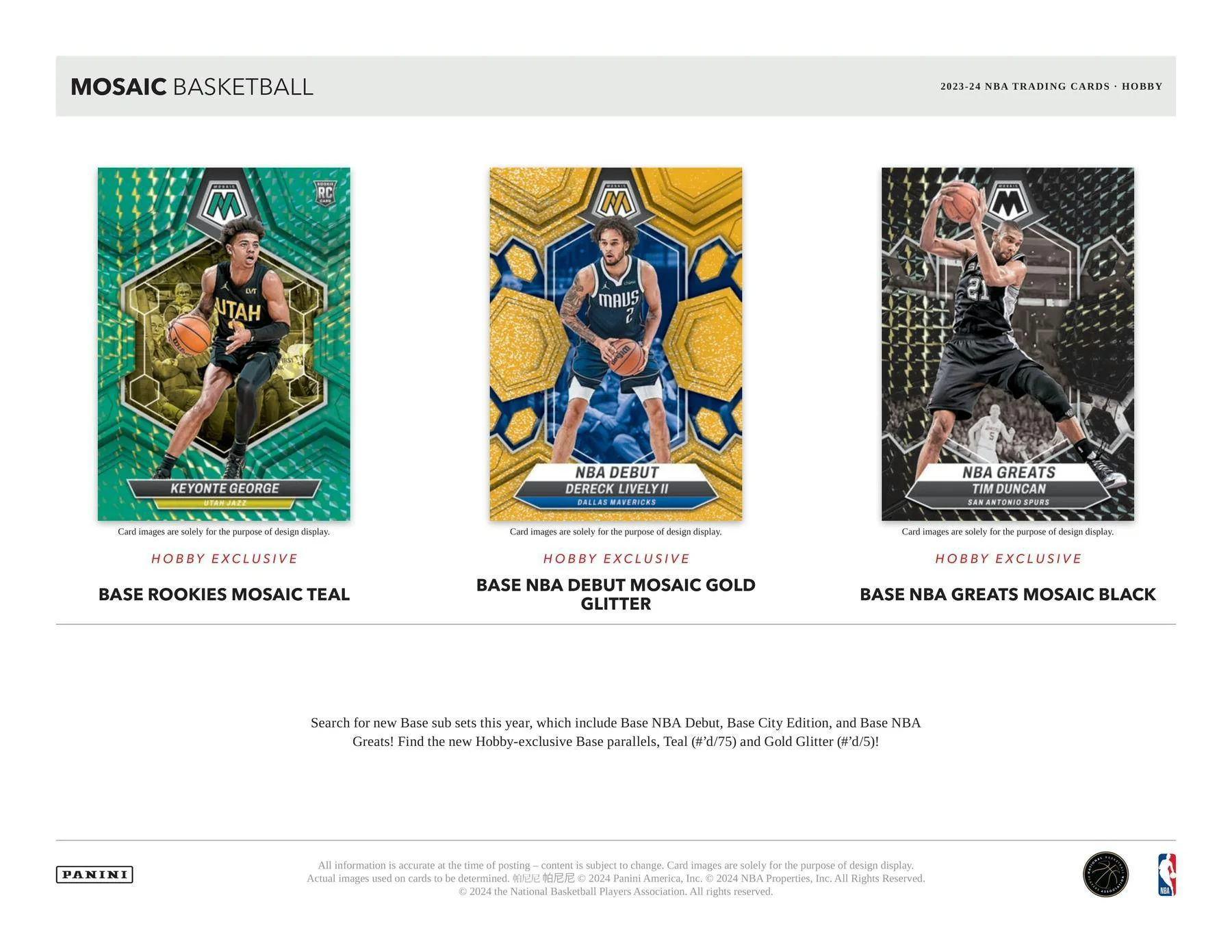 2023-24 Panini Mosaic Basketball Hobby Box - Image 4