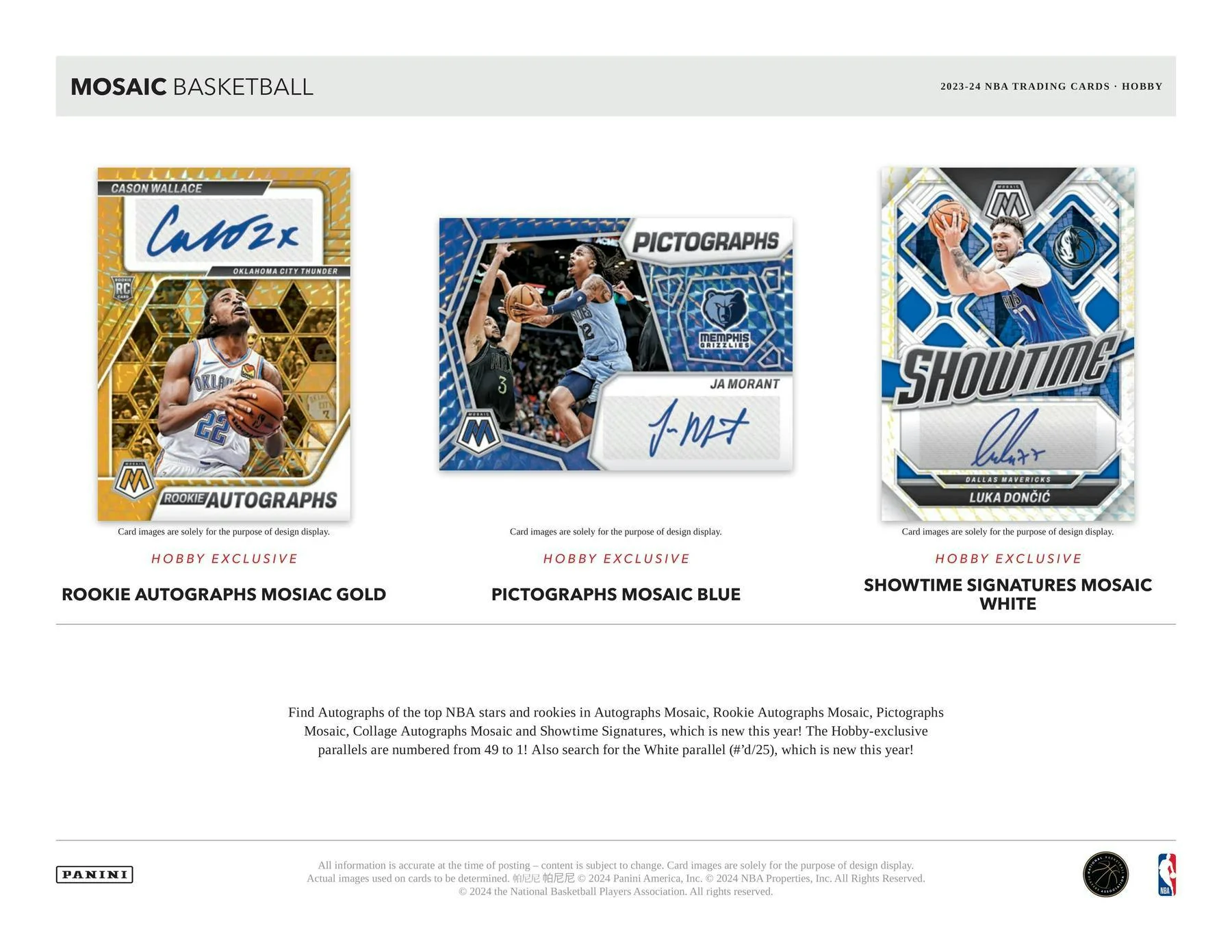 2023-24 Panini Mosaic Basketball Hobby Box - Image 5