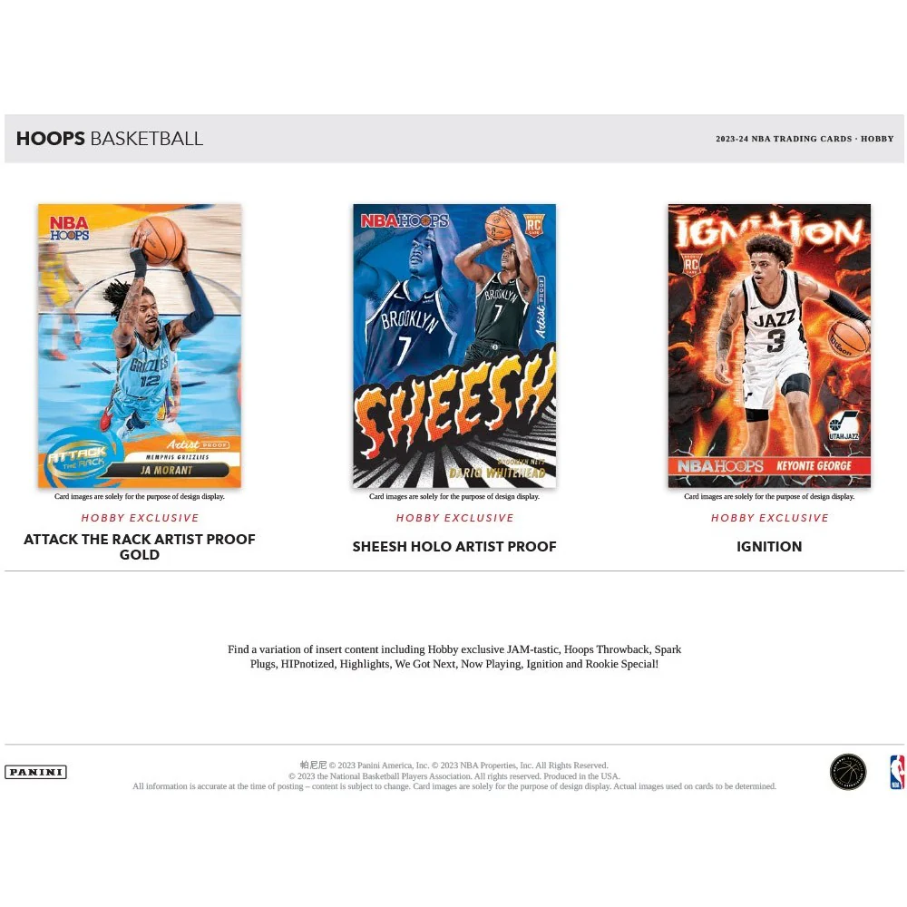 2023-24 Panini NBA Hoops Basketball Hobby Box - Image 3