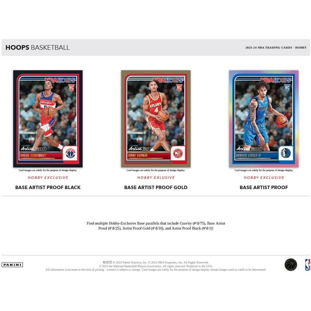 2023-24 Panini NBA Hoops Basketball Hobby Box - Image 4