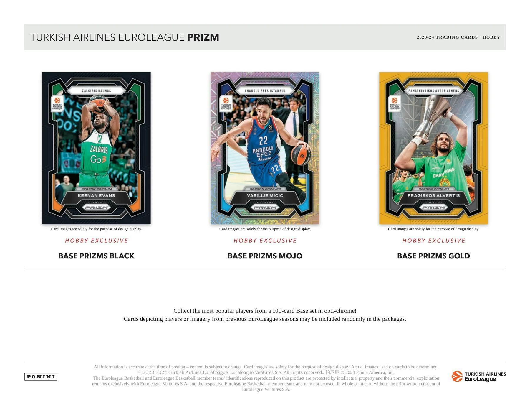 2023-24 Panini Prizm Turkish Airlines EuroLeague Basketball Hobby Box - Image 4