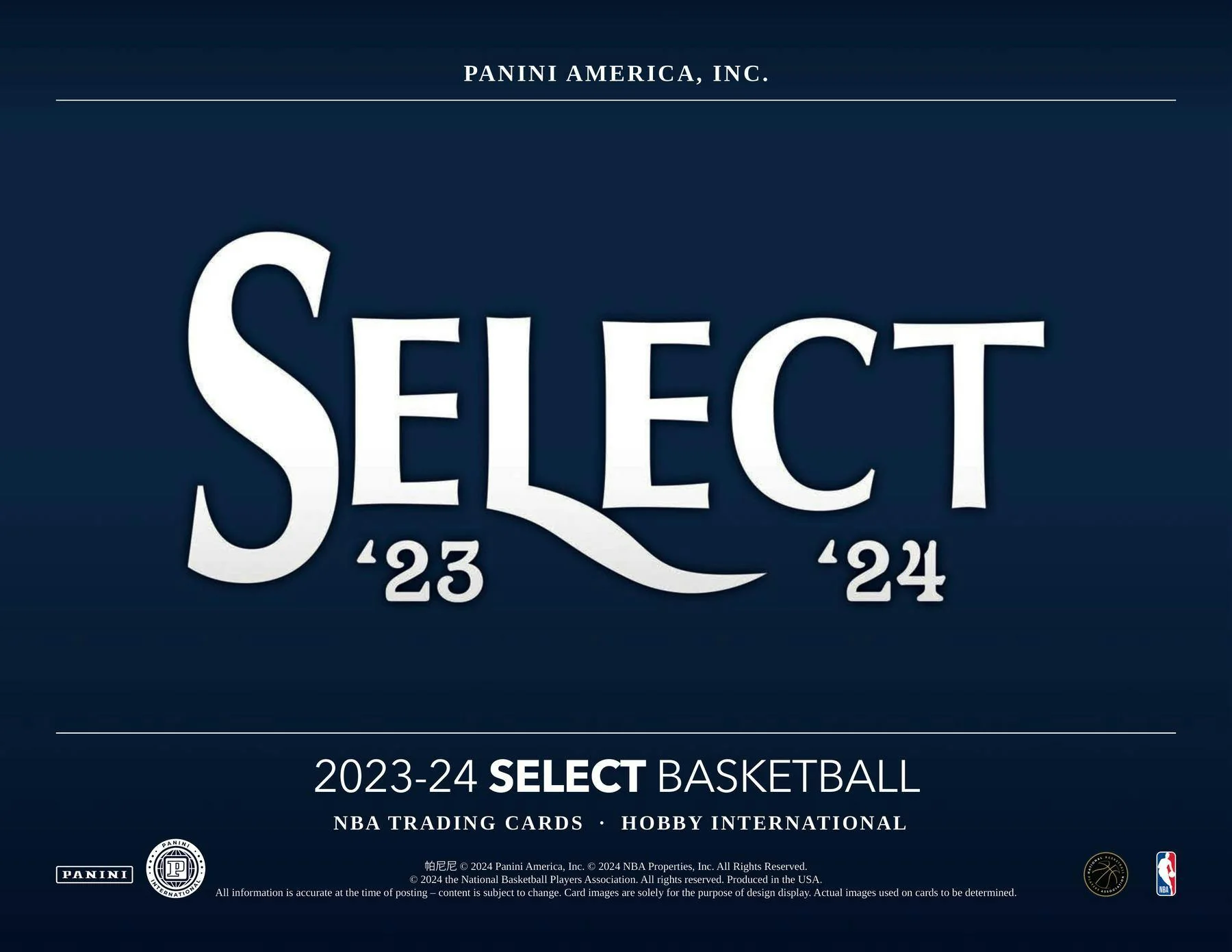 2023-24 Panini Select Basketball International Hobby Box - Image 3