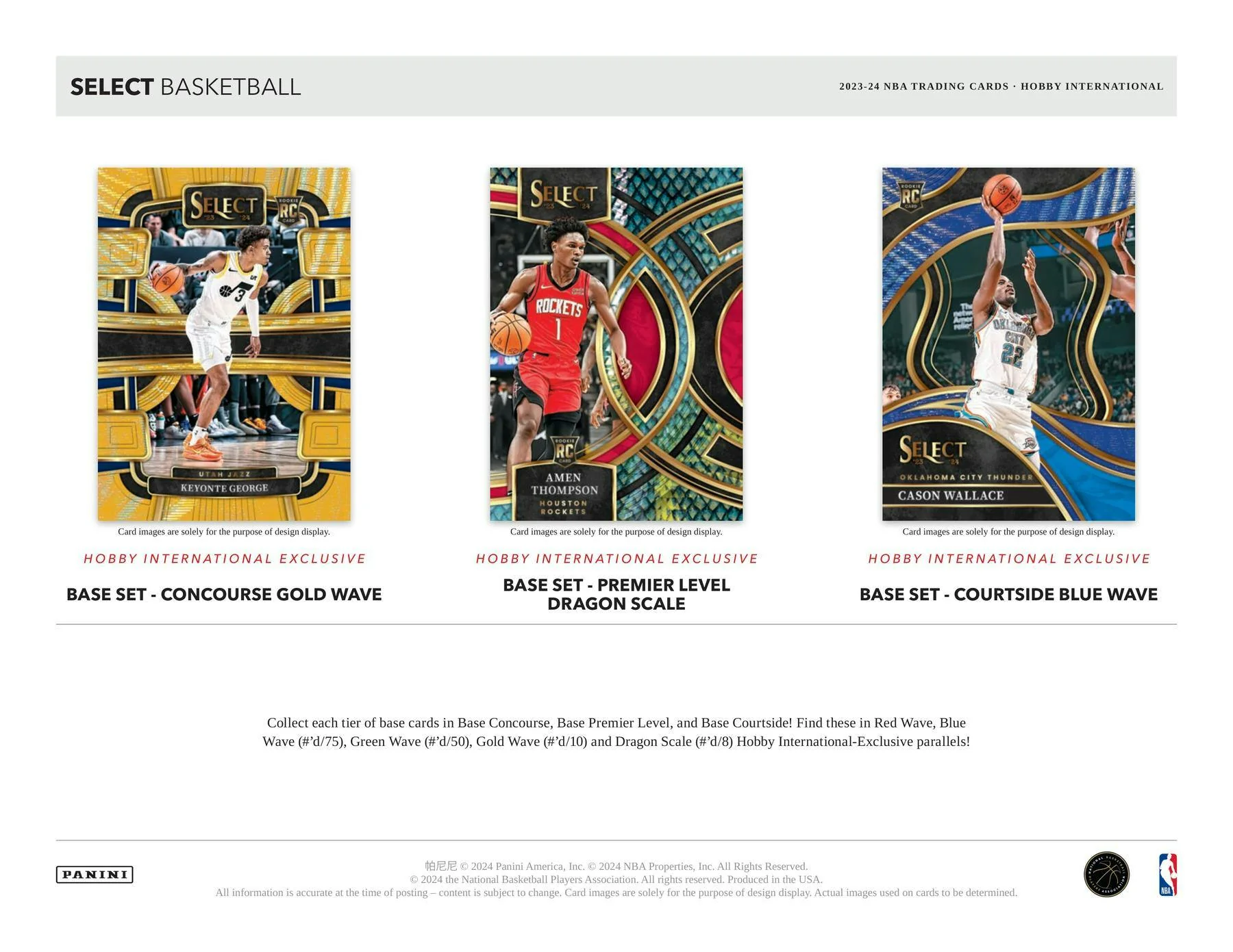 2023-24 Panini Select Basketball International Hobby Box - Image 4