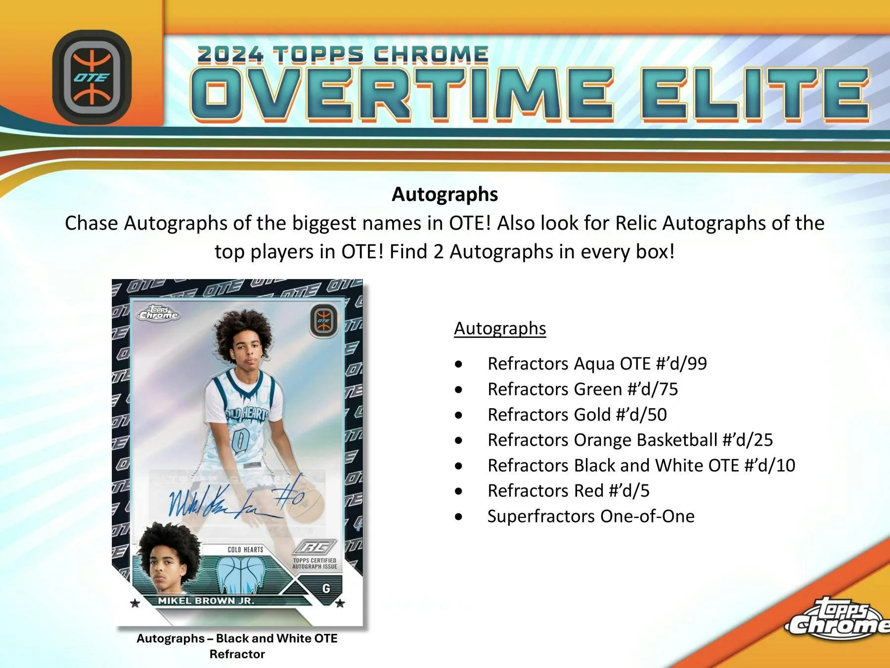 2023-24 Topps Chrome Overtime Elite Basketball Hobby Box - Image 8