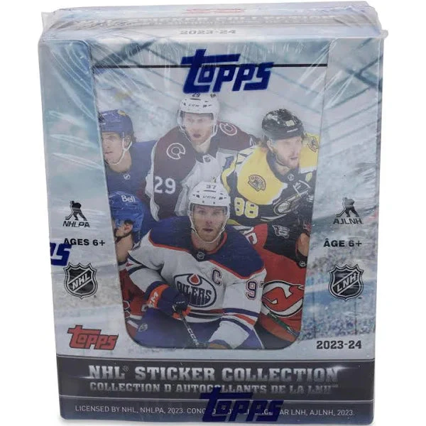 2023-24 Topps NHL Sticker Packs Box