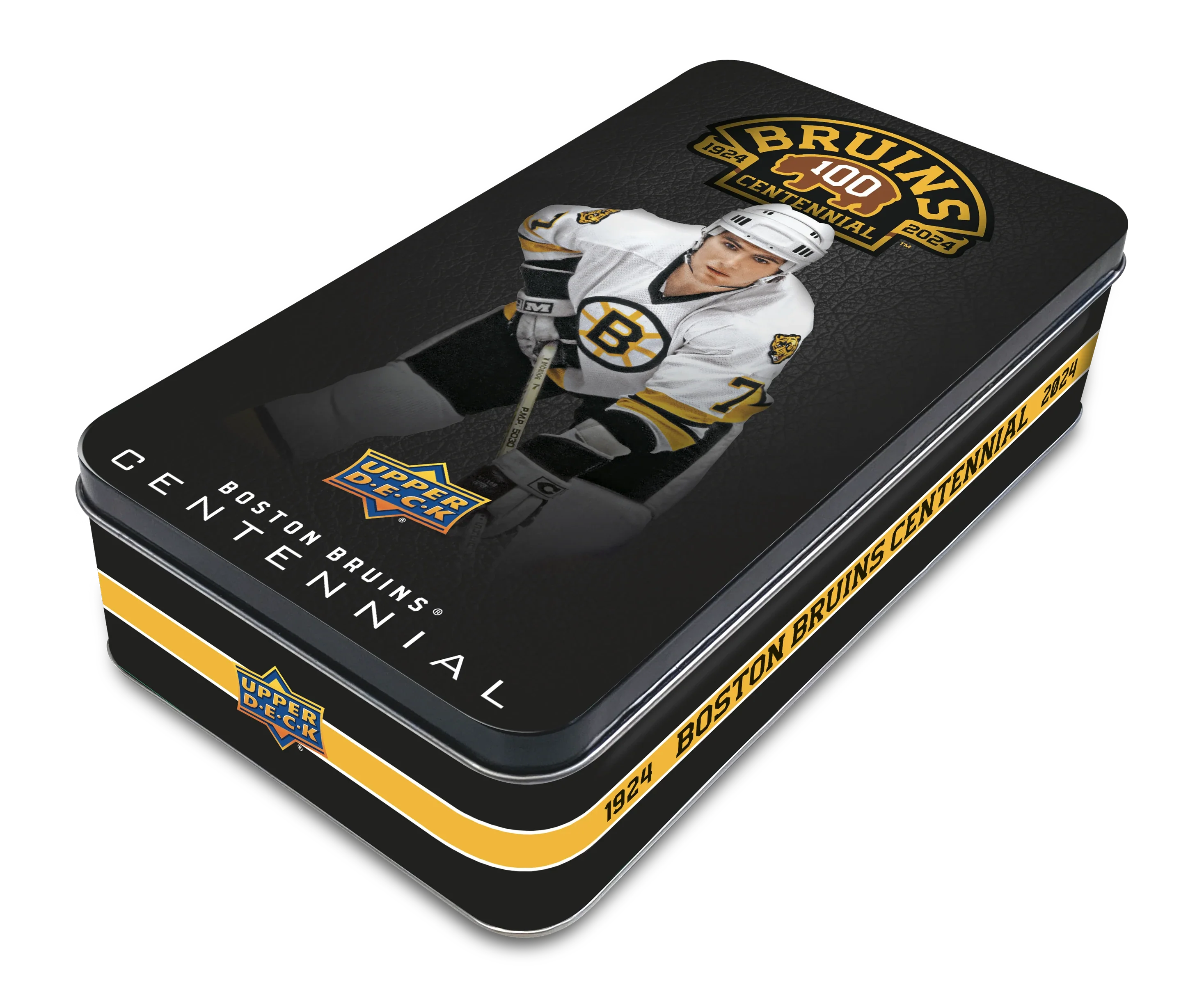 2023-24 Upper Deck Boston Bruins Centennial Hockey Hobby Tin Case (Case of 12 boxes)